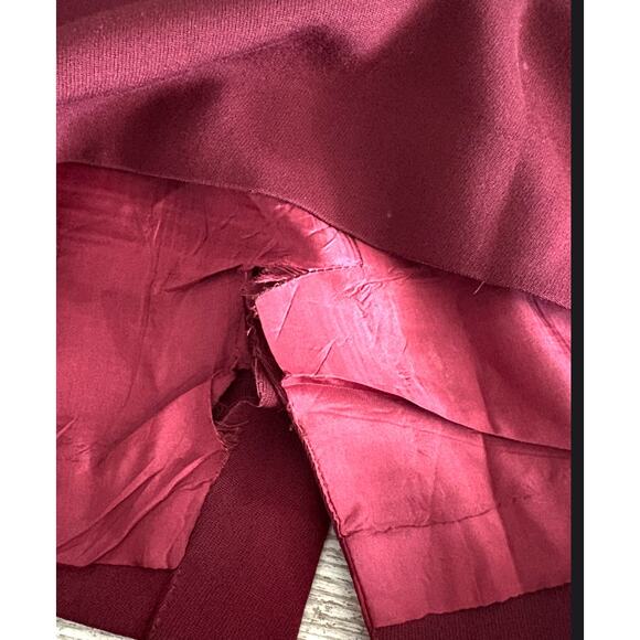Vintage Italian Wool Burgundy Skirt Suit IT 44 / US 8–10 – Unique Blazer - Picture 11 of 11